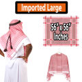 Arabic Head Scarf Keffiyeh, Middle East Tactical Desert Headwear Shemagh, Muslim Arab Scarf Turban, Palestinian Kufiyeh / Arabic Shemagh, Islamic Imama Paag, Balochi Dastar Turban Pagri, Head-Cover & Wrap Scarfs Cottton Rumaal Safa Stoles For Men & Women,. 