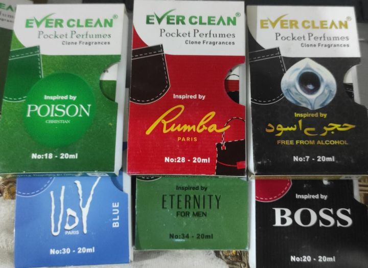 Pack of 4 Pocket Perfumes set by Everclean Imported