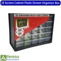 25 Drawer Wall Mounted Plastic Cabinet Box Electronic Components Box Medicine Box Jewelry Box by Electrica. 