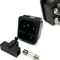 1PC LZ-14-F2-3P 3 Pins Panel Mounted Plug Connector IEC320 C14 10A 250V AC Electrical Inlet Module Power Socket 10A 5X20mm Fuse. 