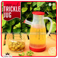 High Quality Plastic Oil Jug (1000 ml) - Liquid Container for Oil with Measuring Scale. 