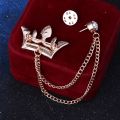 Crown Brooch For Men For Shirt Jacket Coat Wedding Party Jewellery Gift. 