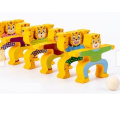 Double Side Cartoon Tiger Jenga – Balancing Game / Wooden Craft. 