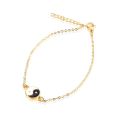 【Hengli jewelry story】Yin Design Tai Chi Yin and Yang Link Bff Chain Link Gossip Bracelet Female In Stainless Steel. 