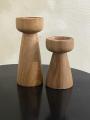 Wooden Candle Holder Pack of 1 Natural Finish Decorative Candle Stand for Home Office Living Room Tabletop Decor. 