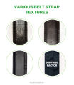 Micro Adjustable Automatic Buckle Belt for Men with Soft Lychee Pattern Faux Leather - Luxurious Buckle. 