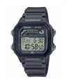 Casio General Men Black Resin Case Square Digital World Time, Stop Watch, Timer, Alarm, LED Light, Calendar, Multi-Function Black Resin Strap Watch-WS-1600H-8AVDF. 