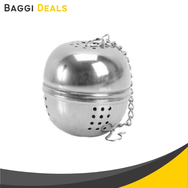 Herb Infuser Ball with Hanging Hook - Silver