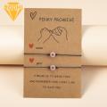Couple Accessories Stylish Heart Decor Couple Bracelets Adjustable Unisex Wrist Jewelry for Valentine's Day Lightweight Trendy Gift for Men Women. 