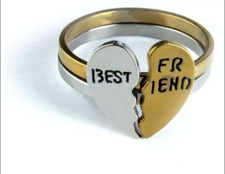Premium Quality Broken Heart Stainless Steel Friendship Ring Symbol of Bond