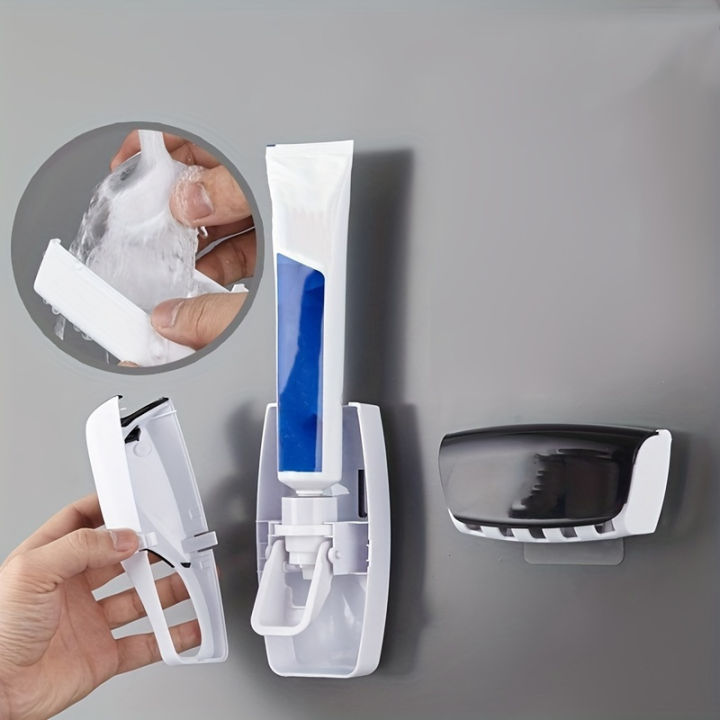 Best%20Quality%20Set%20of%20Toothpaste%20Dispenser%20&%20Brush%20Holder%20-%20Plastic%20Automatic%20Toothpaste%20Dispenser%20With%20Tooth%20Brush%20Holder%20For%20Homes%20And%20Bathrooms%20-%20Tooth%20Paste%20Dispenser%20with%20Toothbrush%20Holder%20-%20Image%207