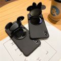 For Cubot Note 50 Case Makeup Mirror Soft Cute Cartoon Bracket Soft Silicone Anti Drop for Cubot Note 50 Back Cover. 