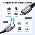UGREEN 8K Micro HDMI to HDMI Cable Mini HDMI to HDMI Cable, Braided 48Gbps Ultra High Speed 8K@60hz, Support HDR eARC Dolby for GoPro Raspberry Pi 4 Sony. 
