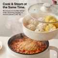 Electric Cooker - Electric Stove - Electric Hot Pot, 1.5L Non-stick Ramen Cooker, Multi-Function Electric Pot for Pasta, Noodles, Steak, Egg, Electric Cooker with Dual Power Control, Over-Heating and Boil Dry Protection. 