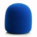 【HOT】 7X3.5Cm Black Microphone Windscreen Foam Cover Thick Mic Covers Foam Mic Pop Filter For Studio Interview Karaoke DJ (10 Colors). 
