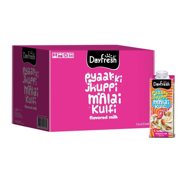 Pack of 12 Dayfresh Malai Kulfi Flavored Milk 225ml