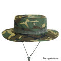 Summer Outdoor Sun Hat Men Uv Protection Bucket Hat for Hiking Camping Beach Safari Round Cap  Camouflage Hats -  Commando Camouflage. 