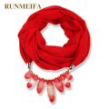 New Design Scarf Necklace for Women fashion 11colors Statement Necklace scarf for wrapped woman Muslim foulard femme jewelry. 