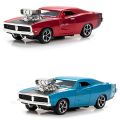 Dodge Charger Fast And Furious Classic Die-Cast Metal Toy Car Pull Back With Alloy Children's Sports Model Car - Metal Body - Light & Music , Front Doors Open -Available In Four Different Colours - Gift For Boys. 