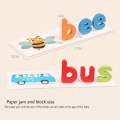 1 【Happier】 Uniheart Kids Puzzle Toy, Wooden Cardboard English Spelling Alphabet Game Early Education Educational. 