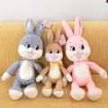 Cute buck tooth rabbit plush toy little white rabbit doll doll doll funny gift men and women birthday gift. 