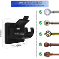 8PCS Curtain Rods No Drill Curtain Rod Brackets Hooks Stick Transparent Hook Holders for Home Bathroom and Hotel Use. 