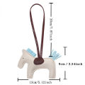 EverToner Fashion PU Leather Horse Keychain Handmade Pony Charm Accessories Key Chains for Women Bag Key Ring. 