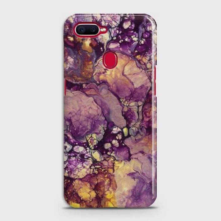 Oppo F9 Cover - SkinLee HQ Hard Case - Purple Agate Marble - SKINLEE-127-1-310-193