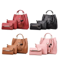 3-Piece Casual PU Leather Handbag Set for Women - Large Capacity, Shoulder & Crossbody Bags. 