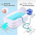 White Durable Portable Inflatable bathtub with Large Backrest freestanding inflatable pool bath spa. 