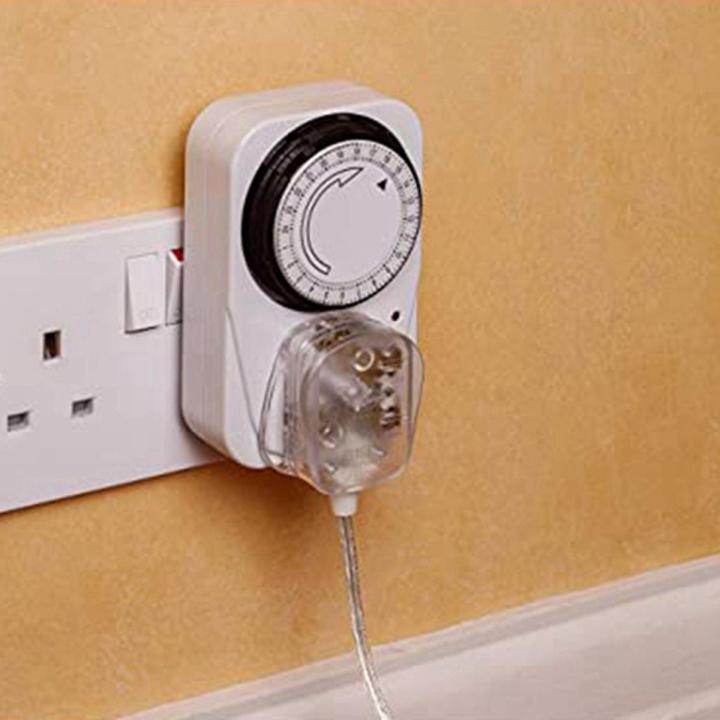 XHHDQES 2X 24-Hour Segmented Timer Switch-Energy-Saving Plug Timer Socket Kit-with Time Controller 3-Pin Plug UK Plug