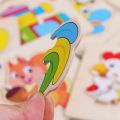 Wooden Jigsaw Puzzle Animal Traffic Car Cognitive Puzzles for Kids Early Learning Educational Toys for Children Montessori Game. 