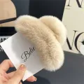 Girls Faux Hair Claw Soft Elegant Women Acrylic Hairpin Winter Plush Hair Clip for Hair Accessories Party Wedding Casual Use. 
