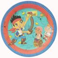 JAKE AND THE NEVER LAND PIRATES PAPER PLATES - PACK OF 10 PAPER PLATES - JAKE AND THE NEVER LAND PIRATES THEME. 