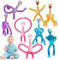 Telescopic Giraffe Suction Cup Toy, Fun Educational Stress Relief Toy for Kids, Pop Stretchable Giraffe's Leg Fidget Toy. 