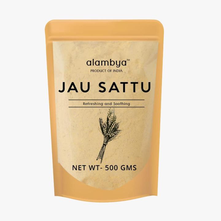 Organic Jau Sattu Flour | Fiber-Rich Sattu | Healthy Drink - 500 Gram
