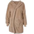 Women Autumn Winter Oversized Jacket Coat Fashion Open Hooded Coat Female Long Sleeve Fuzzy Jacket Casual Outwear Khaki XXL. 
