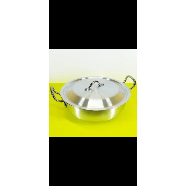 Silver Karahi With Silver lid (metial polish)