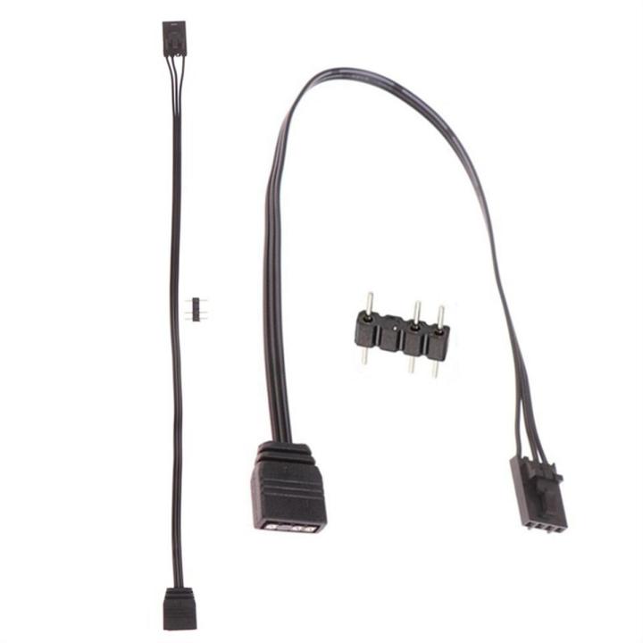2Pcs for Corsair 4PIN RGB to Standard ARGB 3-Pin 5V Adapter RGB 25cm