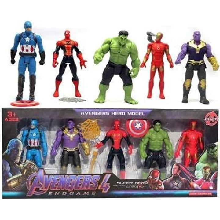 Pack Of 5 Marvel Heroes Collection Toy Action Figures For Kids