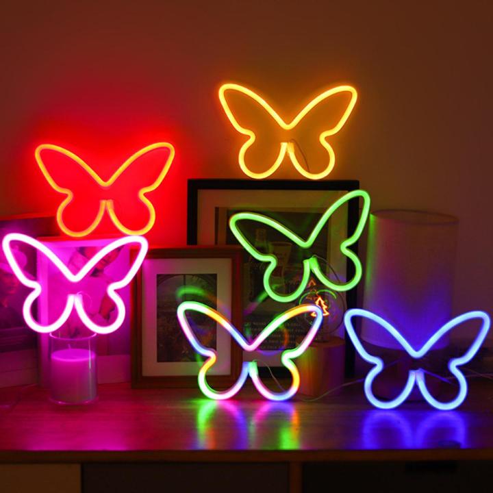 Green forest LED Neon Sign er Free erfly Shaped Neon Sign Lamp Wall Ornament