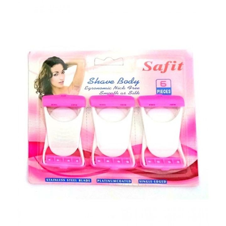 Pack of 6  Safit Care Women Soft Razor, Disposable, Shaving & Trimming, Ladies Hair Removal - Body Shave Women Body Razer for Women Shaving Razor for Women, Hair Remover for Girls
