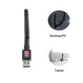 WiFi Wireless Network Card USB 2.0 150M 802.11 b/g/n LAN Adapter with rotatable Antenna for Laptop PC Mini Wi-fi Dongle. 