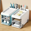 1Pc Cute Bus Style Desktop Organizer. 