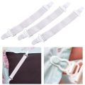 4pcs Elastic Bed Sheet Grippers Double Head Clips Gripper Holder Suspender Bed Sheet Fasteners Home Fixing Slip-Resistant Belt. 