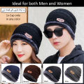 New Double Layer Ski Cap for Unisex Warm Winter Hats for Men Knitted Cap winter Warm Caps for Men Skullies Beanies Caps for Bike and Outdoor Use in Black Blue and Brown Color. 