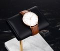 Analog Leather Men Wrist Watch - Brown For Gents Watch For MenWomen. 
