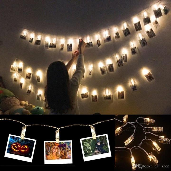 LED Photo Clips String Lights/Holder, Battery Operated, Fairy Twinkle