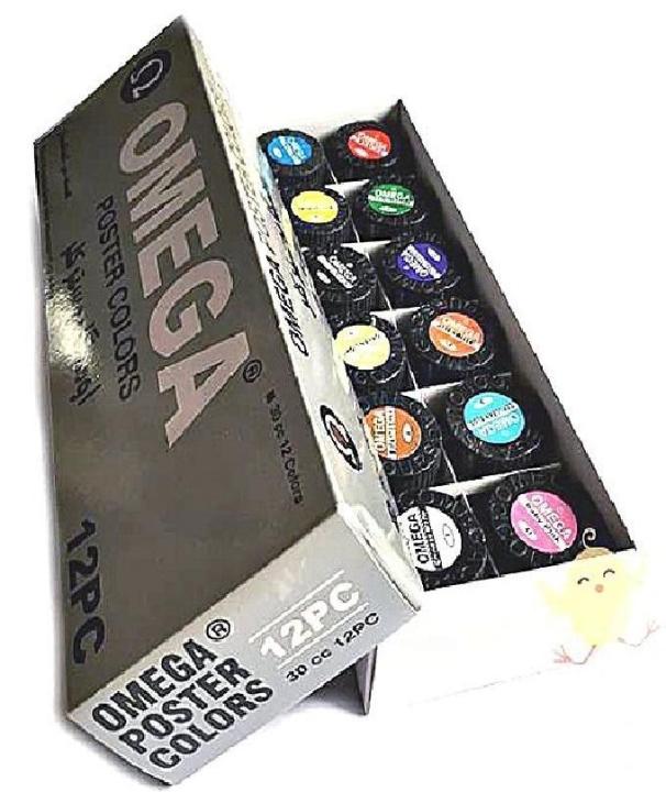 Omega Poster Colours Colors ( 12 Pcs ) - Multicolor