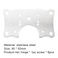 Hinge Fixing Plate Wide Applications Stainless Steel Hinges Fixing Brace Joining Plate with Fixing Screws. 